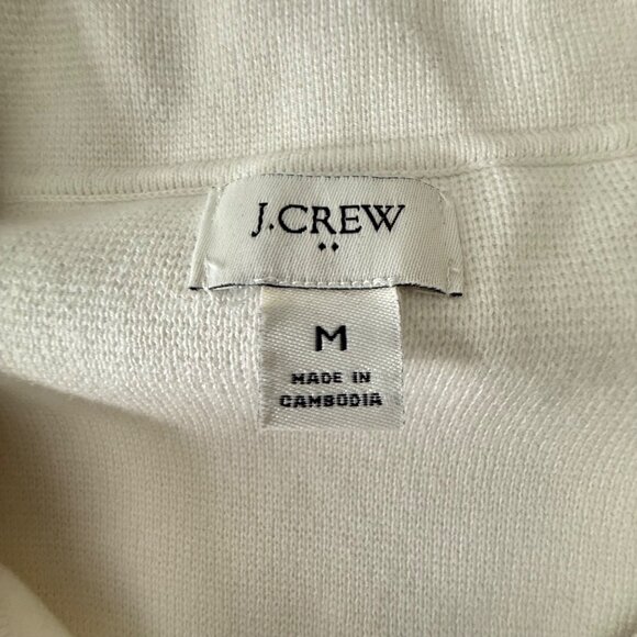J.Crew Womens White Button-Up Cotton Cardigan Sweater M - Picture 4 of 9